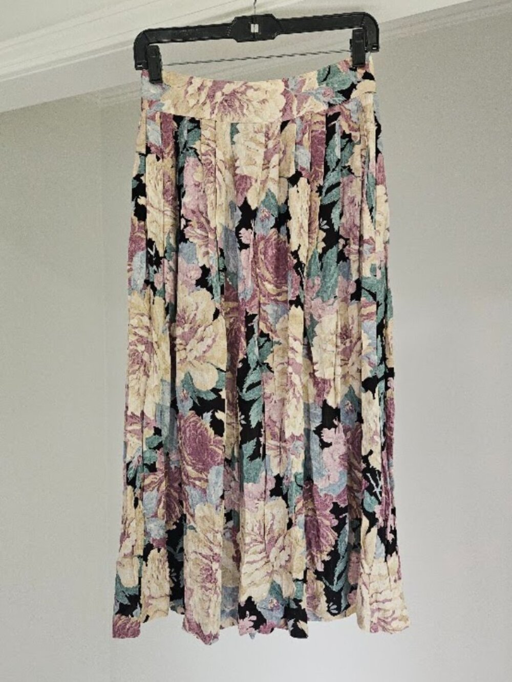 Studio Michelle Stuart vintage retro floral grandmacore granny flower midi skirt